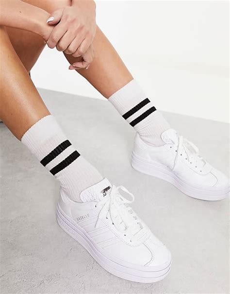 adidas originals spitze weiße pumps mit flacher plateausohle|Adidas Originals Plateau Sneaker online shoppen .